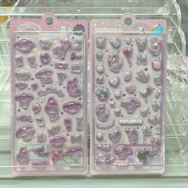 A016ゆめかわラビット クリスタル風ぷっくりシール