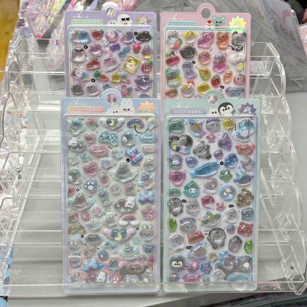 A014SL-BBW 3D浮き彫りおもしろシール