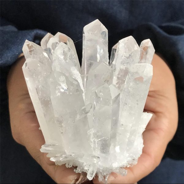 0.51 lb Natural Clear Quartz Crystal Cluster