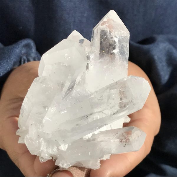 0.49 lb Natural Clear Quartz Crystal Cluster