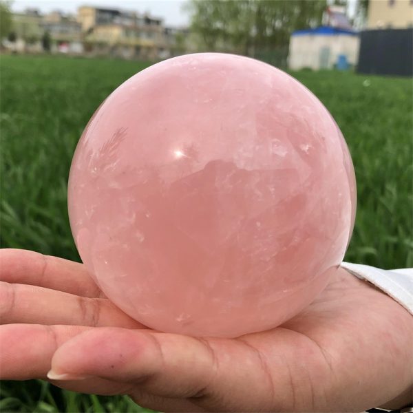 3.4" • 2.3 lb Rose Quartz Crystal Sphere