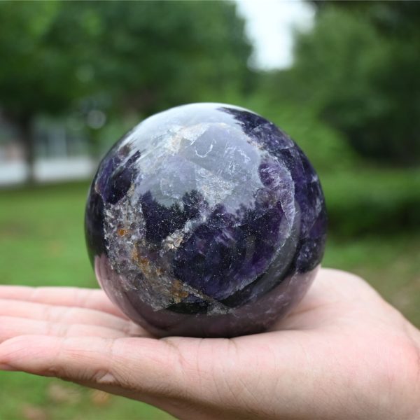 3.31" • 1.9 lb Dream Amethyst Crystal Sphere