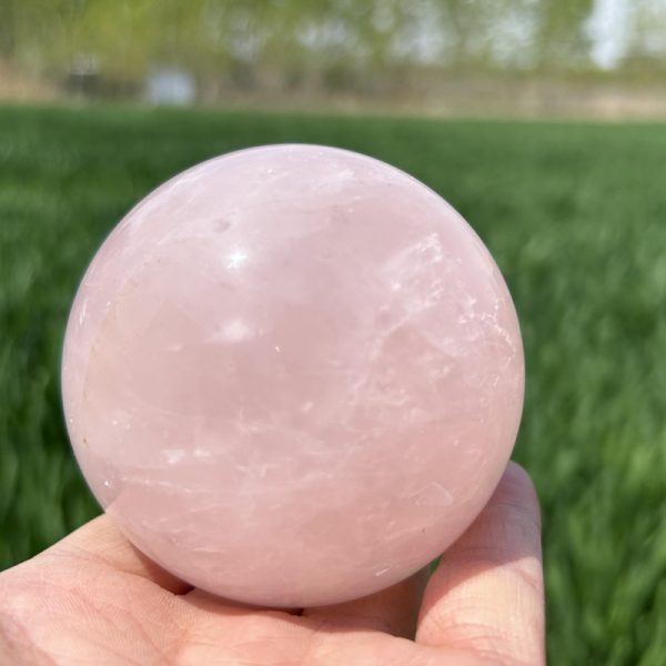 2.87" • 1.26 lb Rose Quartz Crystal Sphere