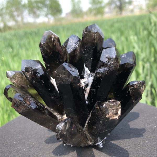 1.32 lb Smoky Quartz Crystal Cluster