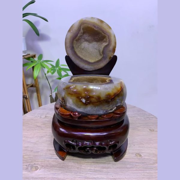 37.1 lb Natural Brazil Agate Treasure Bowl