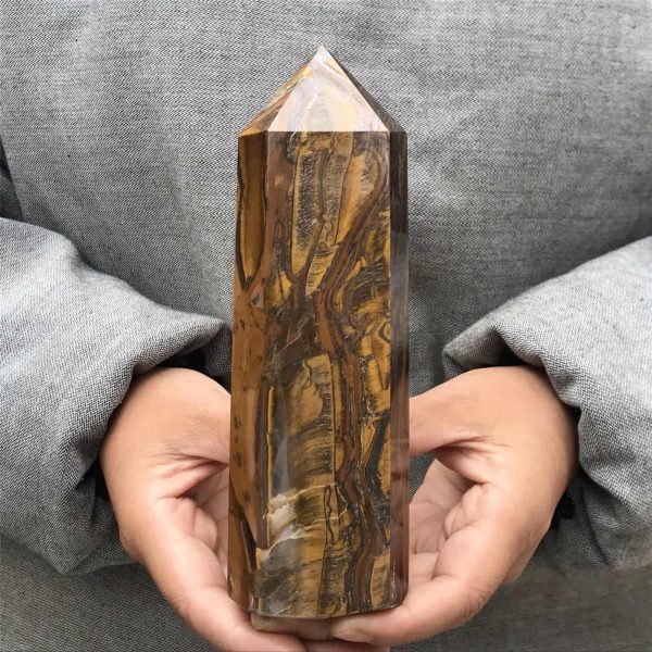 1.39 lb Natural Tiger Eye Obelisk