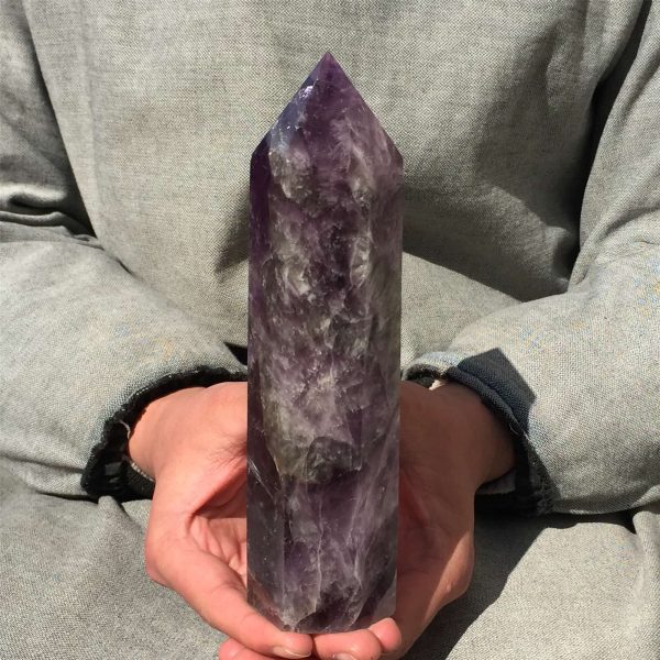 1.4 lb Natural Dream Amethyst Obelisk