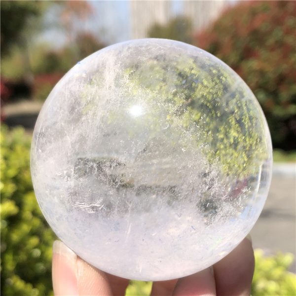 0.71 lb Natural Clear Quartz Crystal Sphere