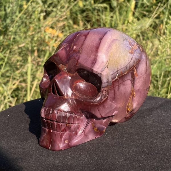 3.31 lb Natural Egg Yolk Stone Skull Carving